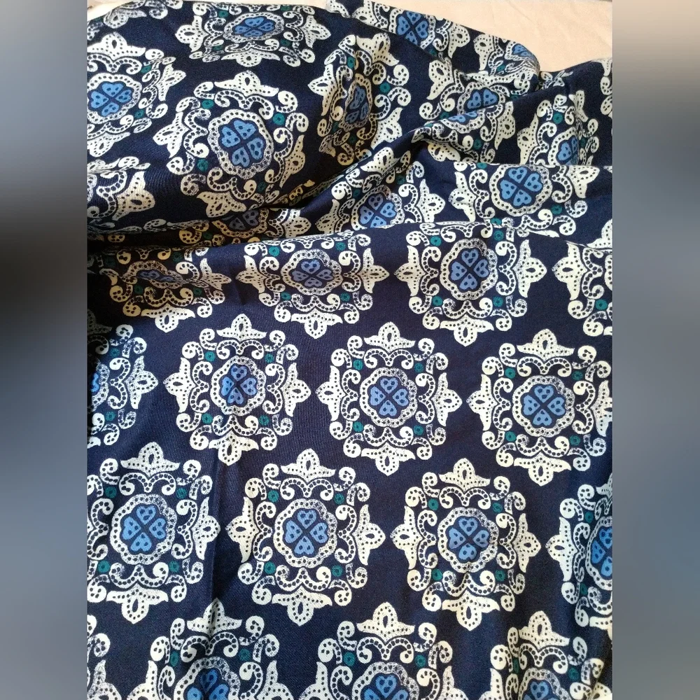 2 Yards NEW Fabric Home Decor DELHI Blue Ty Pennington Impressions
